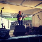 Playing at a Welsh Language gig with my fender.