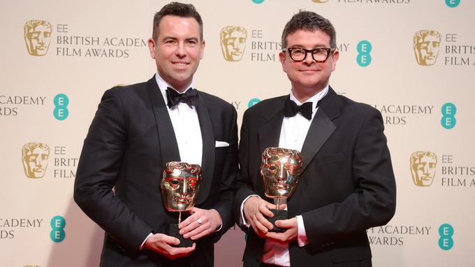 Stephen and David looking pleased at the BAFTAs.